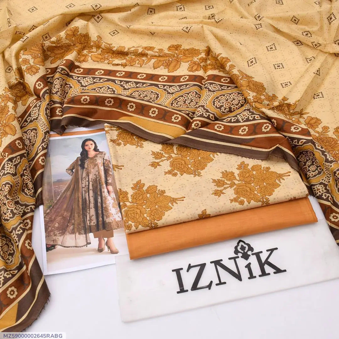 Unstitched Lawn Suit Pink Floral 2026 Summer Collection